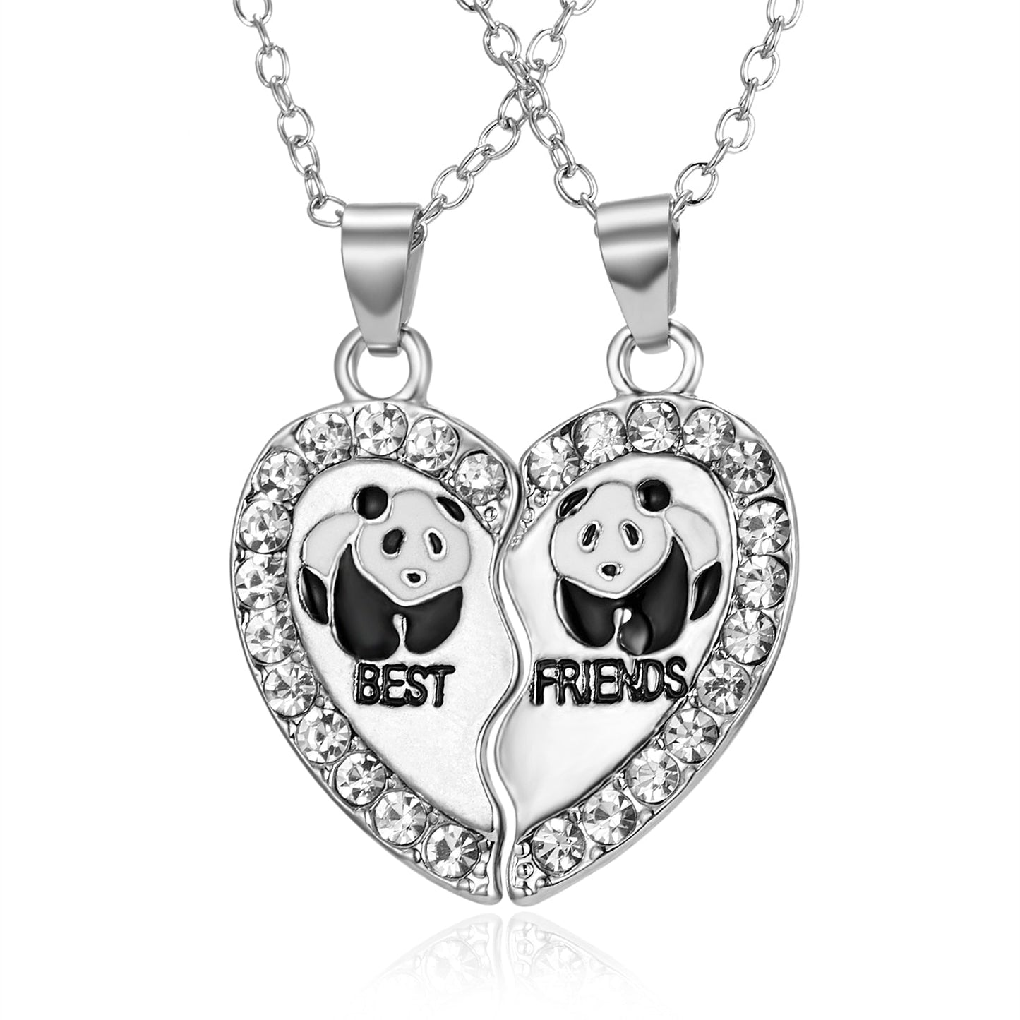 Mother & Daughter Best Friend Heart Necklaces