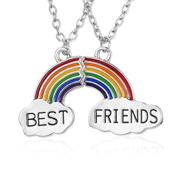 Mother & Daughter Best Friend Heart Necklaces