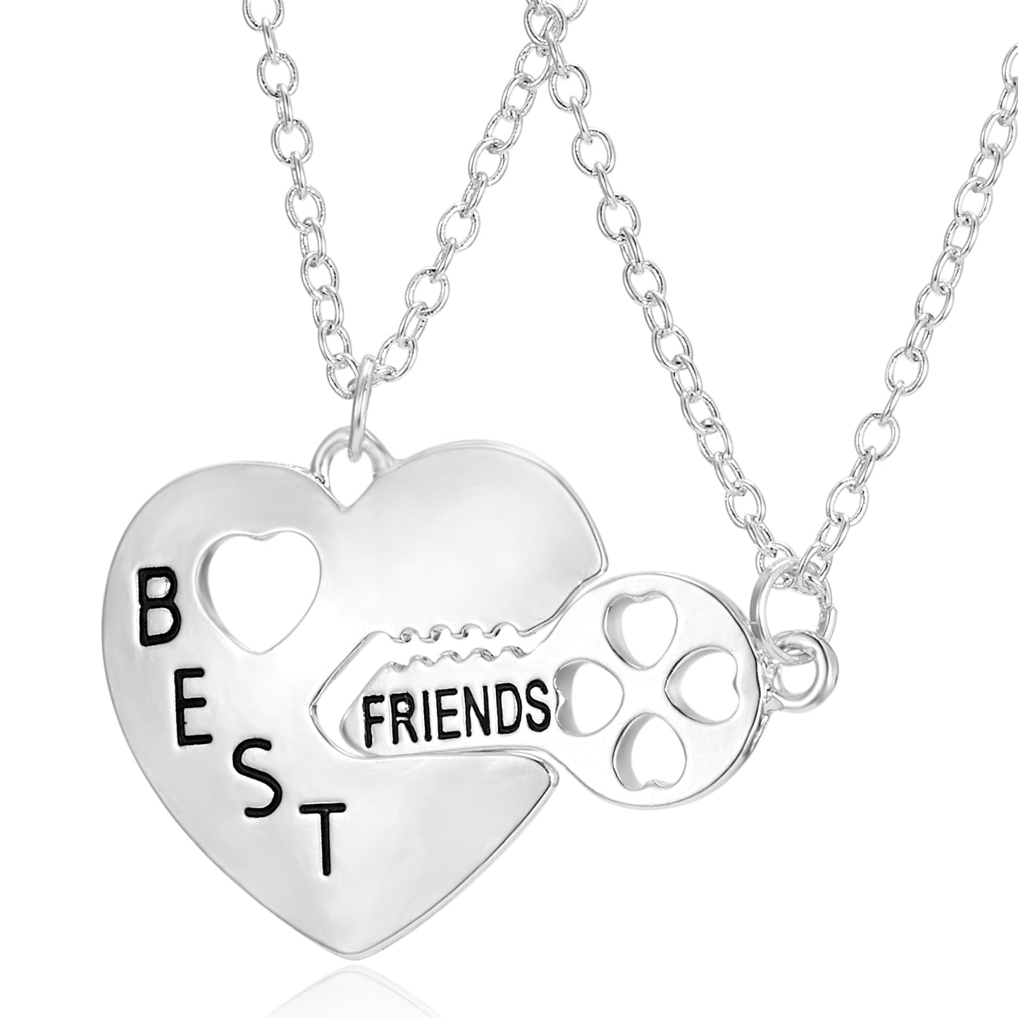 Mother & Daughter Best Friend Heart Necklaces