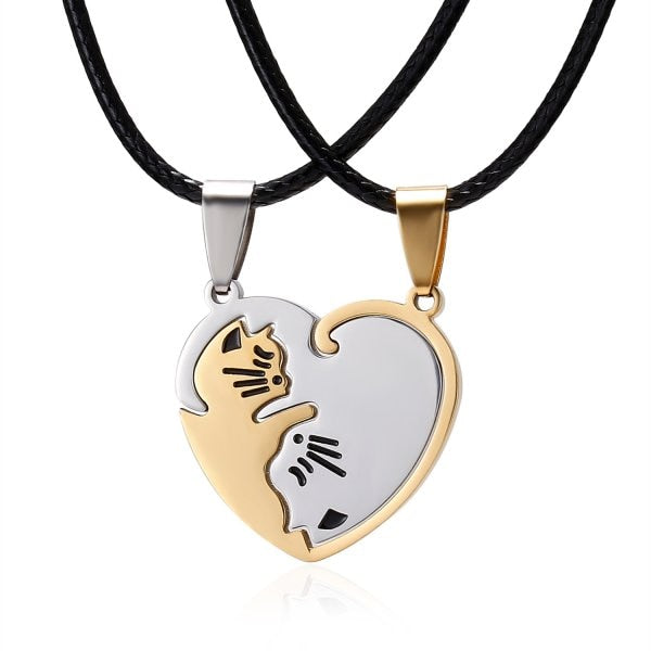 Mother & Daughter Best Friend Heart Necklaces