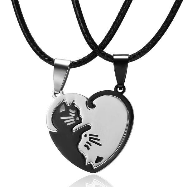 Mother & Daughter Best Friend Heart Necklaces