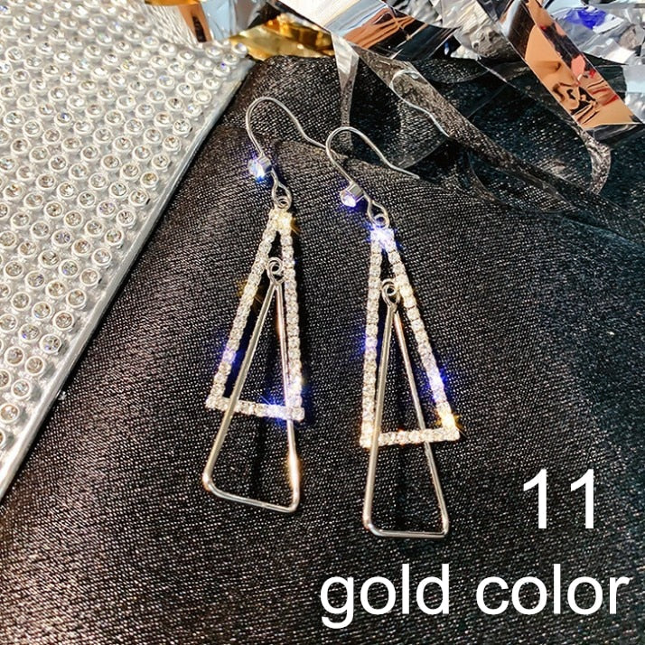 Shiny Geometric Square Earrings