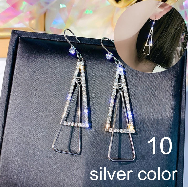 Shiny Geometric Square Earrings