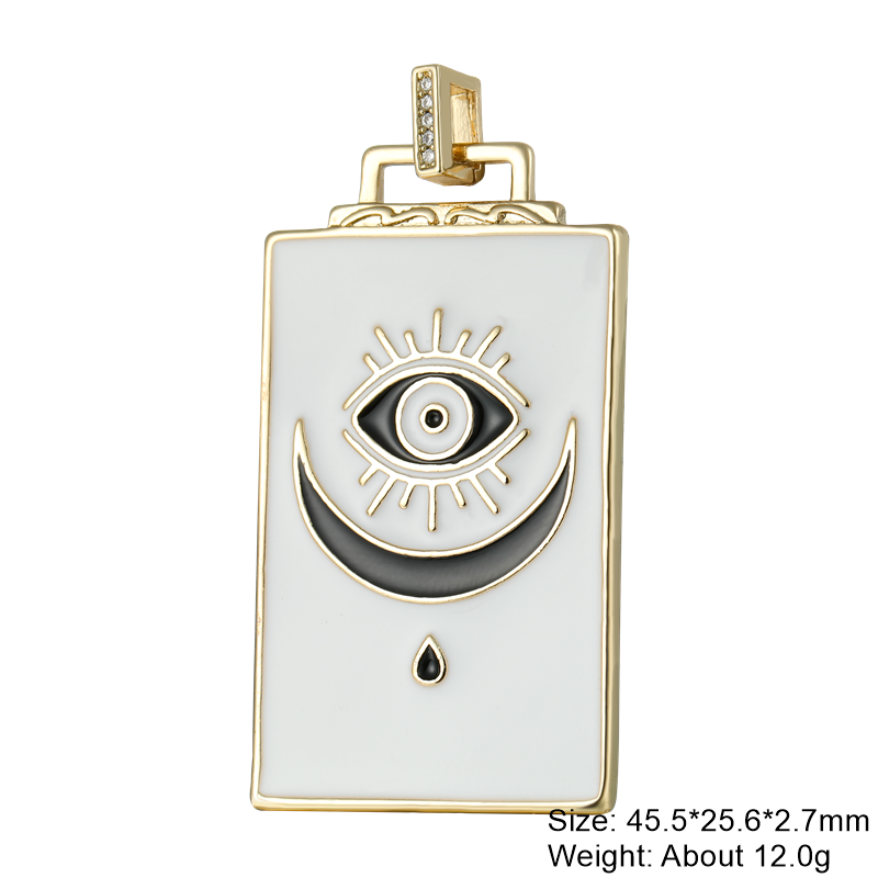 Evil Eye Enamel Pendant Necklace