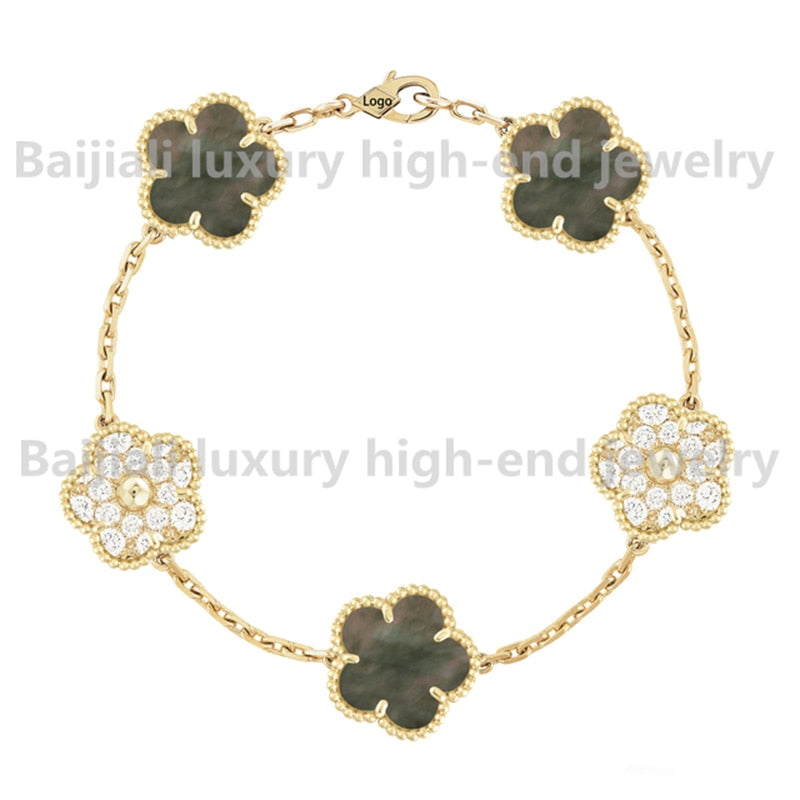 Yellow Gold Clover Bracelet