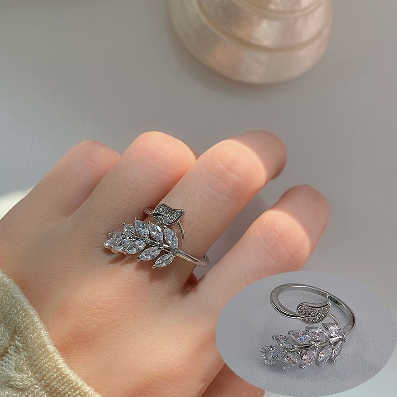 Double Layer CZ Diamond Ring