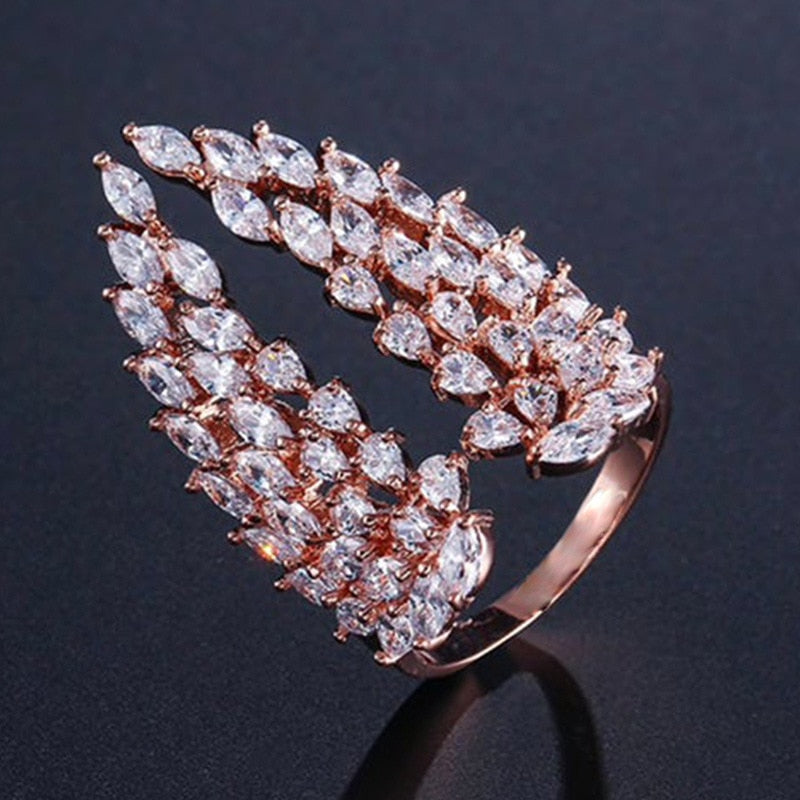 Double Layer CZ Diamond Ring