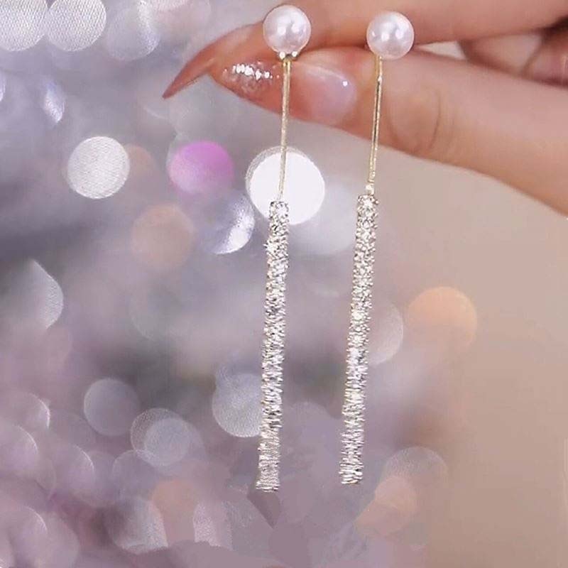 Drop chain earrings