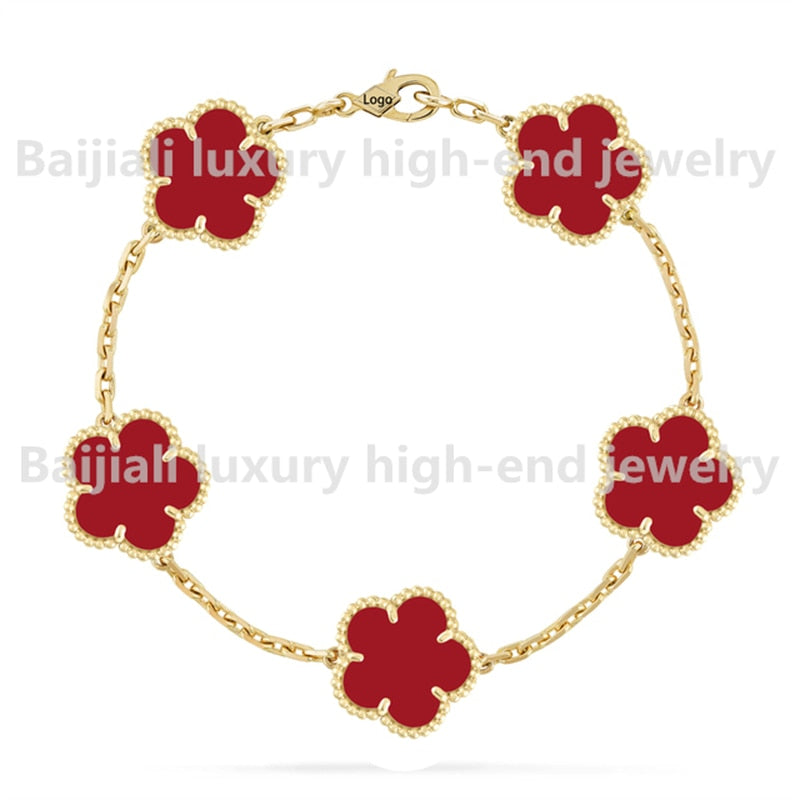 Yellow Gold Clover Bracelet