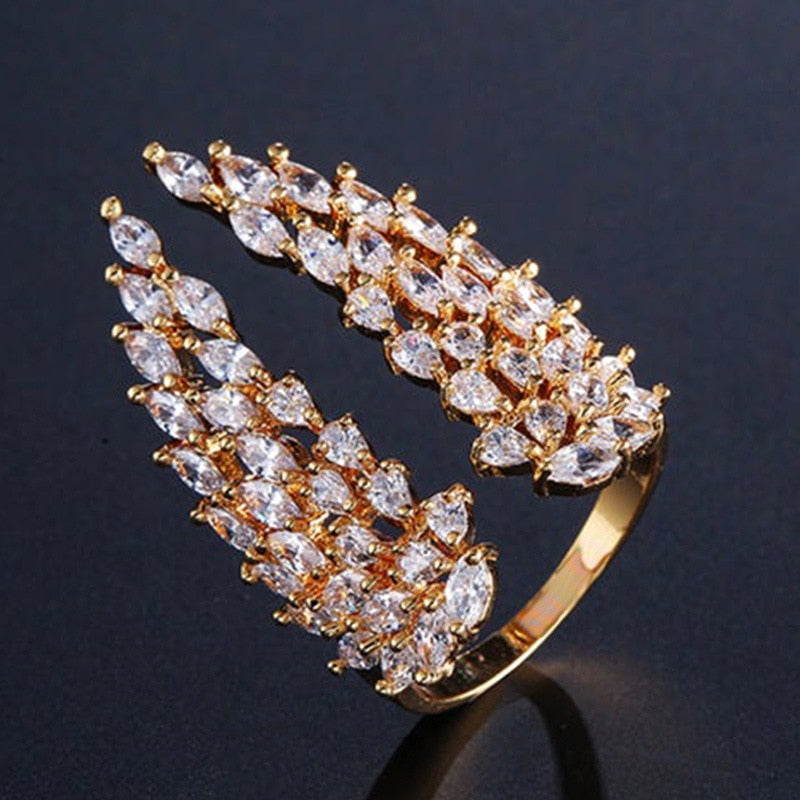 Double Layer CZ Diamond Ring