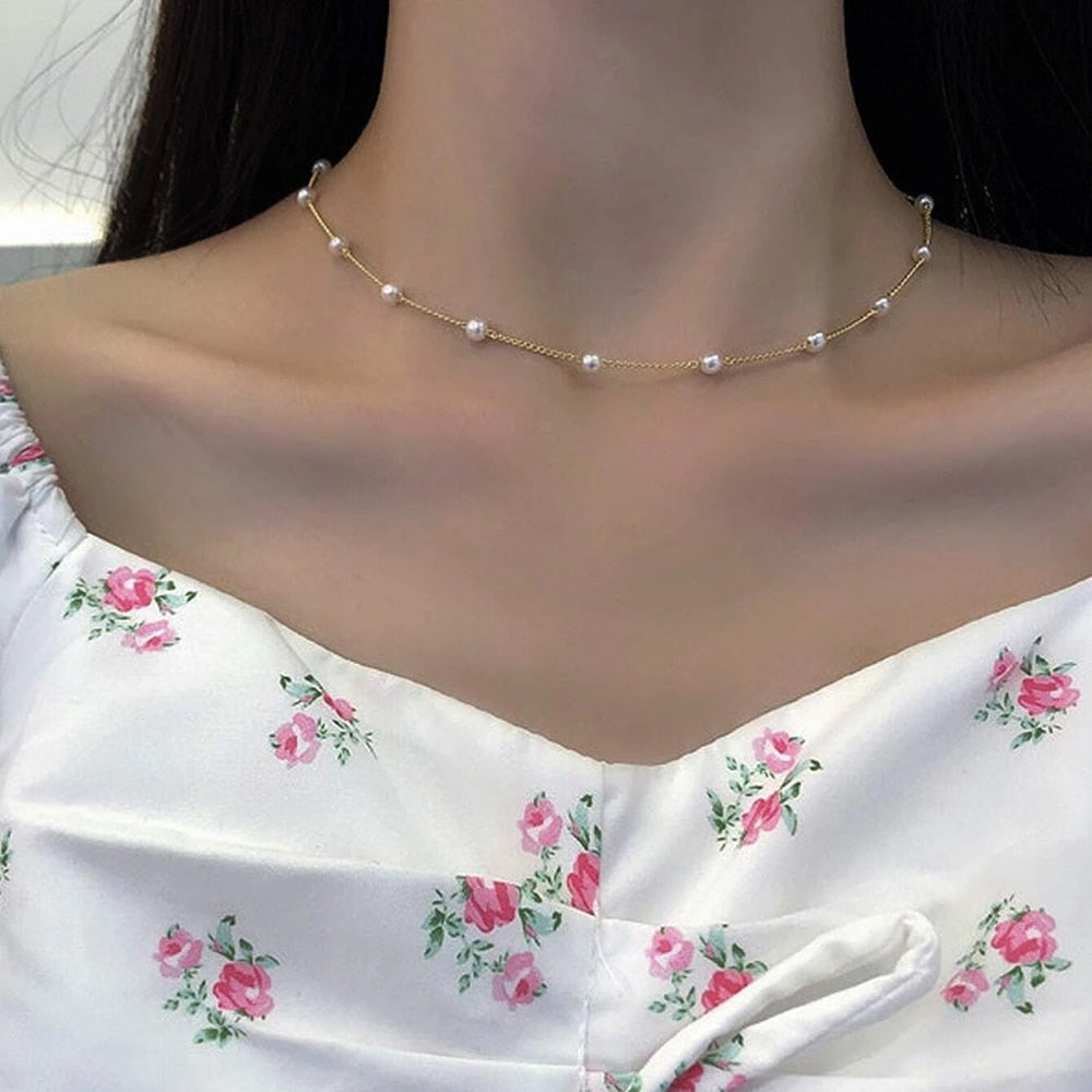 Elegant Triple Layered Pearl Necklace