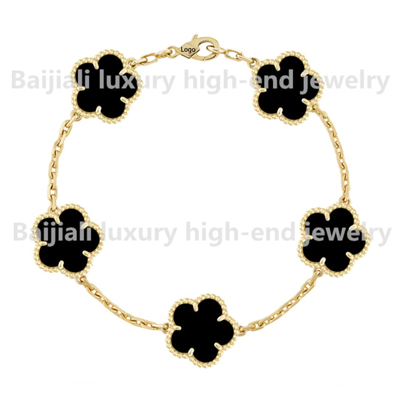 Yellow Gold Clover Bracelet