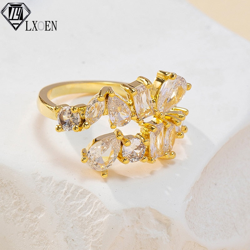 Double Layer CZ Diamond Ring