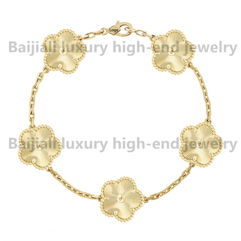 Yellow Gold Clover Bracelet