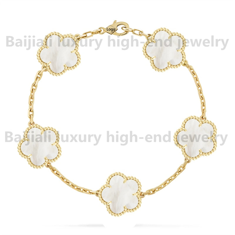 Yellow Gold Clover Bracelet